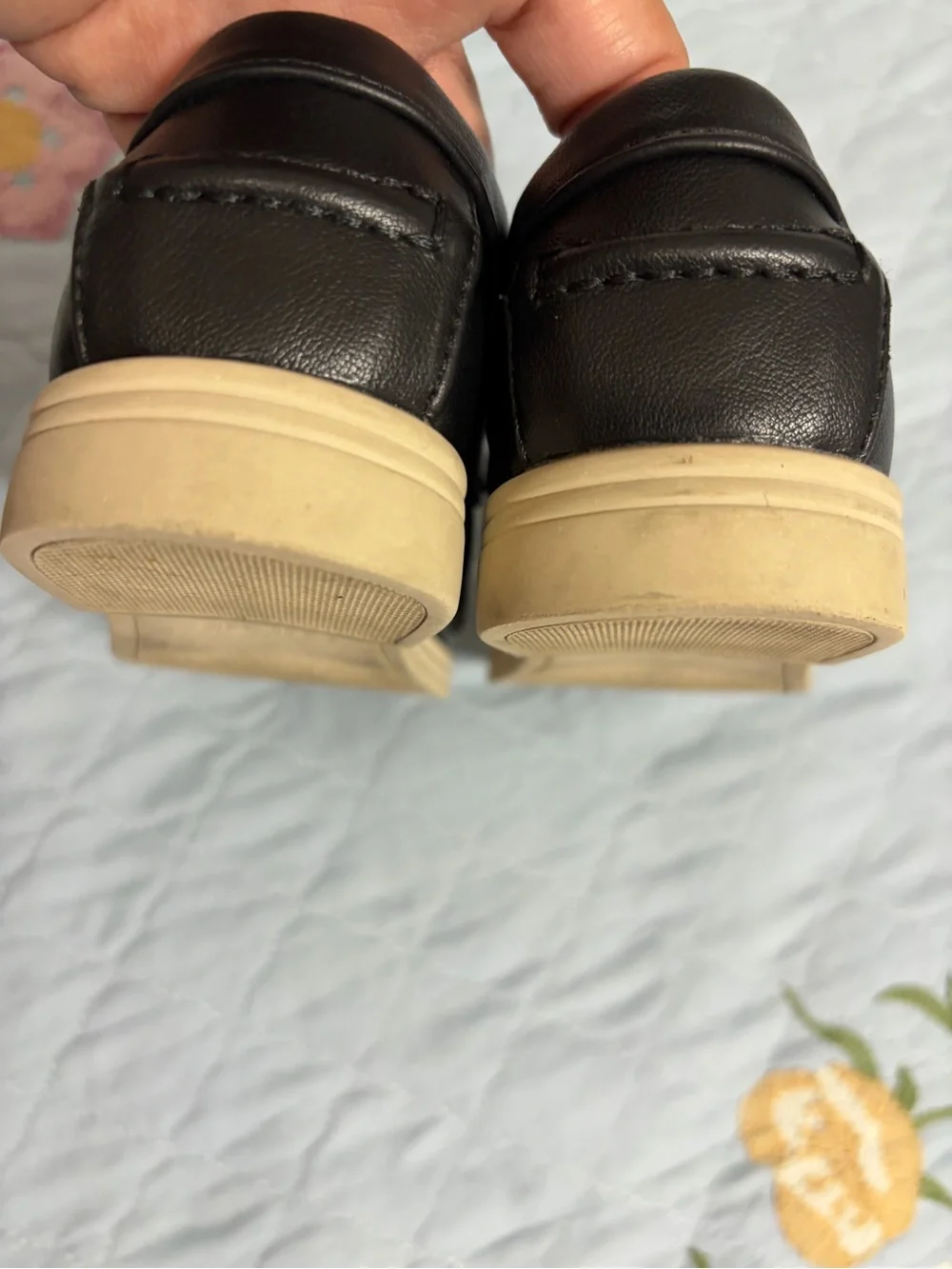 Dream Pairs Boys PreOwned Black SlipOn Loafers Faux Leather Size 12
